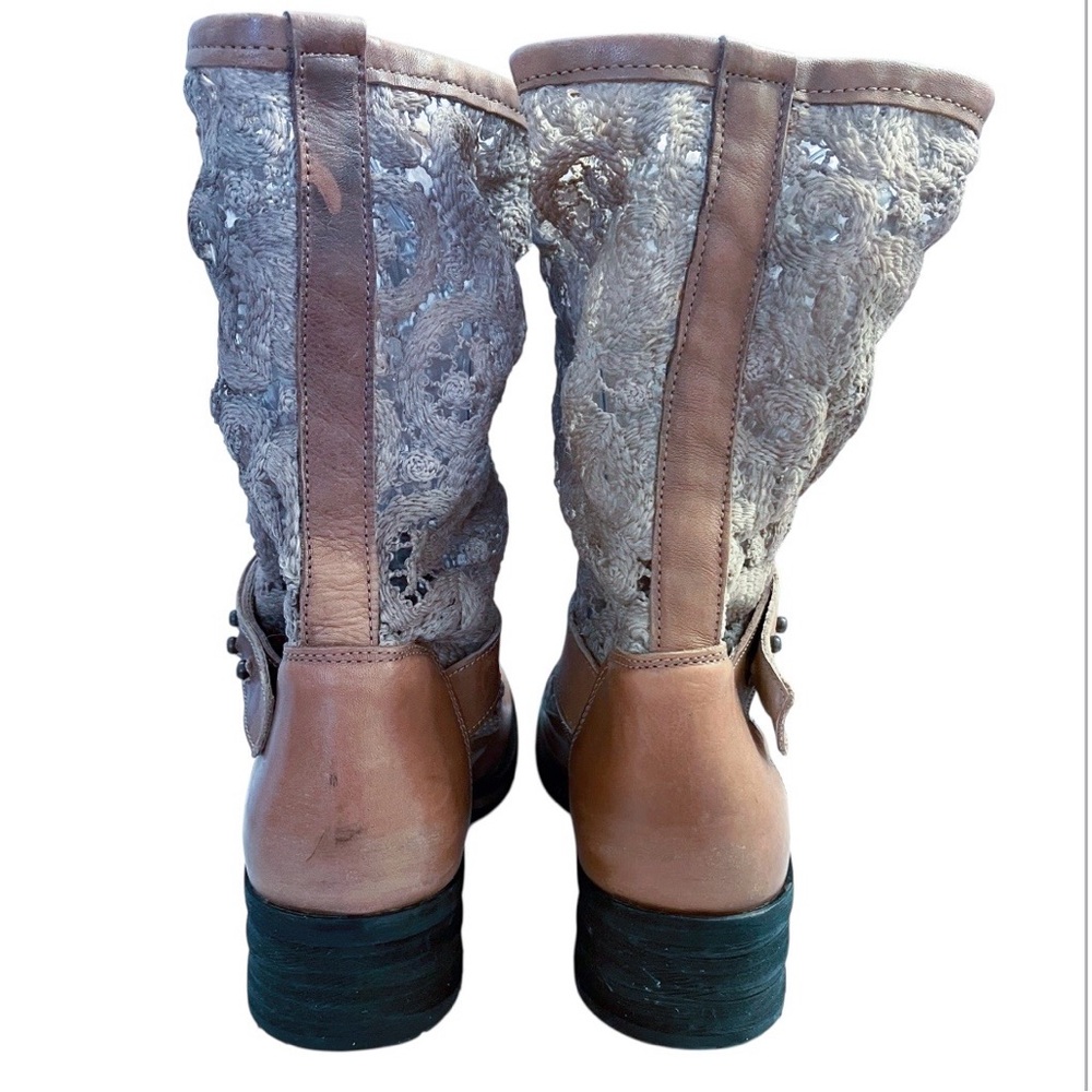 Free People Beau Crochet Lace Distressed Boots - Picture 9 of 15